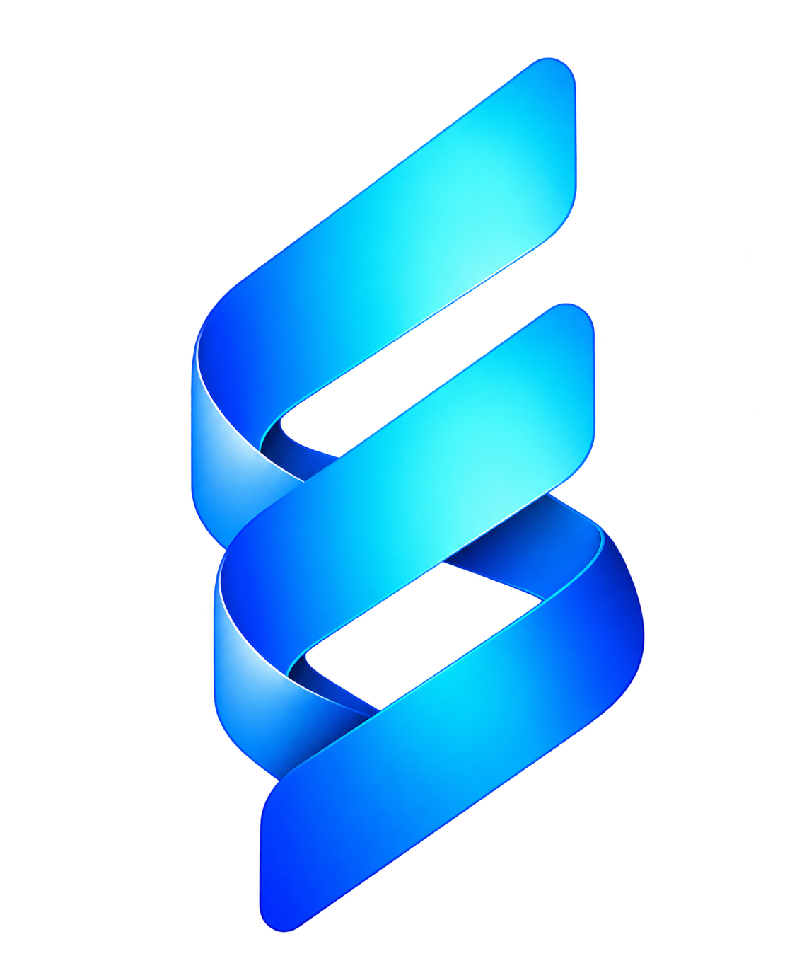 Siddharth Enterprises three-blade blue and cyan ribbon logo